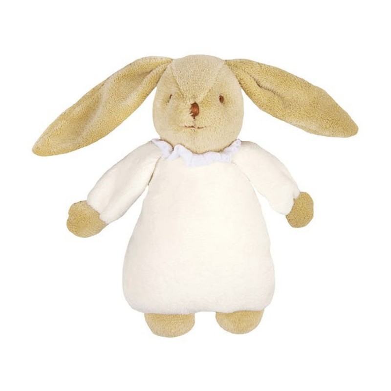 Doudou musical lapin nid d'ange ivoire