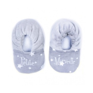 Chaussons naissance velours...