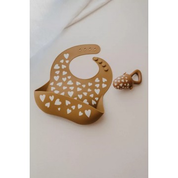bavoir bébé silicone camel