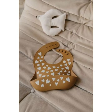 bavoir bébé silicone imperméable coeurs