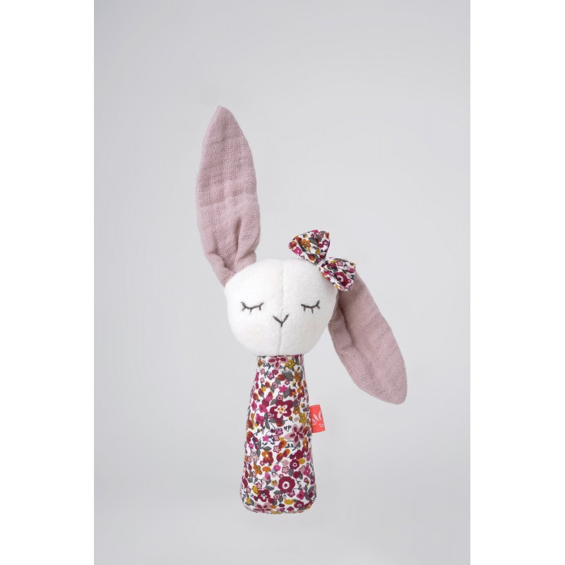 Poupée de chiffon et son lapin rose Trousselier 30 cm Bébé Fille